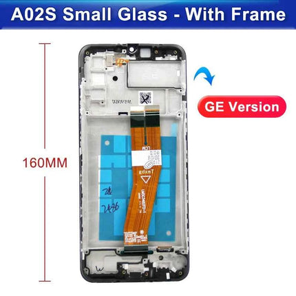 OEM For Samsung Galaxy A02s A025 Display Touch Screen Digitizer Assembly Panel Phone LCD Display Screen Replacement With Frame