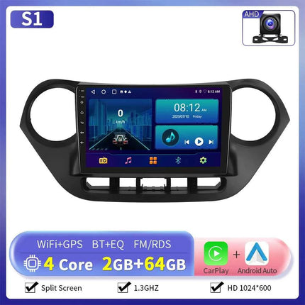 Camecho 6+128G Car Radio Wireless CarPlay Android Auto For Hyundai I10 2014-2017 Car Intelligent Systems GPS Stereo 4G WiFi RDS