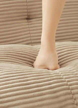 4-Seater Boneless Modular Sofa with U-Shaped Chair Length, Living Room Comfortably Padded Corduroy Cloud Sofa, Non-Slip Design