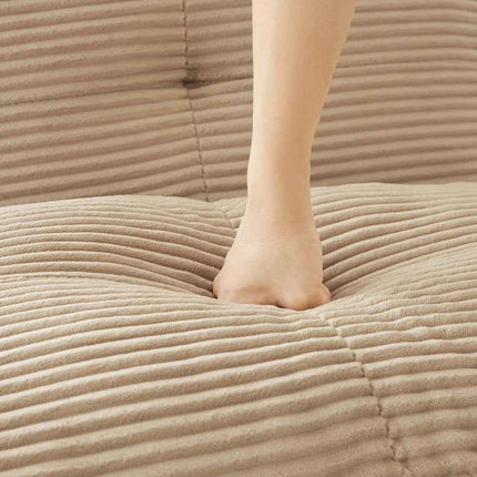 4-Seater Boneless Modular Sofa with U-Shaped Chair Length, Living Room Comfortably Padded Corduroy Cloud Sofa, Non-Slip Design