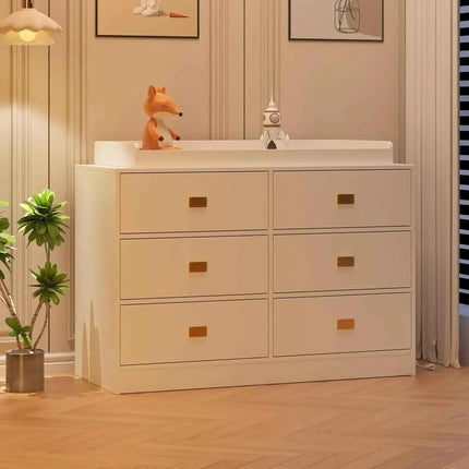 A Nursery Furniture Wood Changing Table Dresser 6 Drawers With Changing Station Tray