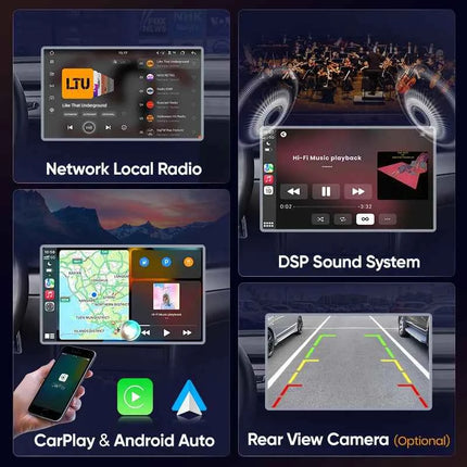 Junsun 7'' Wireless CarPlay Android Auto Car Radio Multimedia For Audi A3 8P S3 2003-2012 4G WiFi GPS Navigation Autoradio