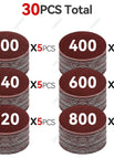 30PCS Grit 100-800 / 3inch 75mm / China Mainland