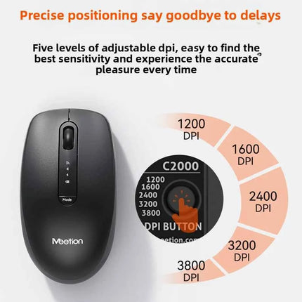 Dual-mode 2.4G Wireless Keyboard Mouse Combo Mute Rechargeable Keyboard Mouse Set With Multi-Function Keys for Windows PC Gamer