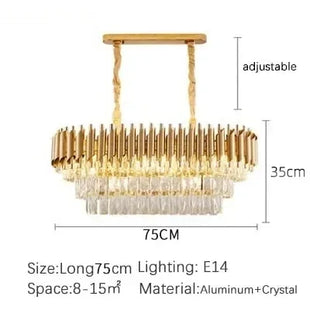 AuroraRealm Illuminazione Lampadario a soffitto in cristallo a LED Villa di lusso Soggiorno Sala da pranzo Lampada a sospensione da cucina Lampada a sospensione per la casa