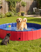 Foldable Dog Pool – Sturdy PVC structure, non-slip design, and quick drain valve