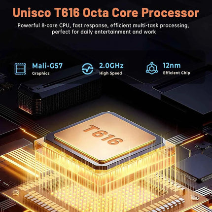 ANRY Tablet Android 16 da 8,68 Pollici con Chiamate 4G, Processore Octa Core T616, 16GB RAM, 64GB ROM, Batteria 5000mAh, WiFi, GPS, Tablet PC 2026 con Slot SD e SIM