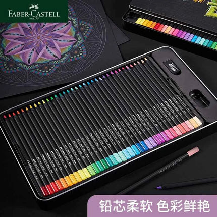 Faber-Castell Oil-Based Colored Pencils Set 48/72 – Professional Sketch & Coloring Pencil Set in Metal Tin Box