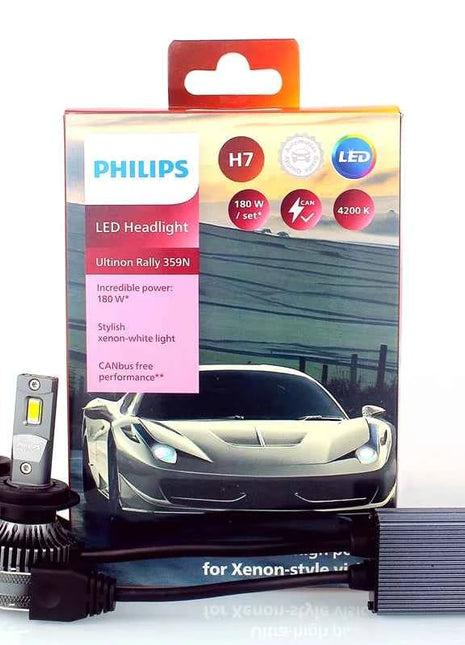 Philips LED H7 Headlight 12V/24V 4200K 5700K 6000K 6500K Bright White Auto Headlight LED Lamps,