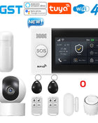 PGST PG107 4G WIFI GSM Sistema di allarme domestico Tuya Alexa Kit allarme antifurto wireless con rilevatore di movimento Sensore antifurto di sicurezza