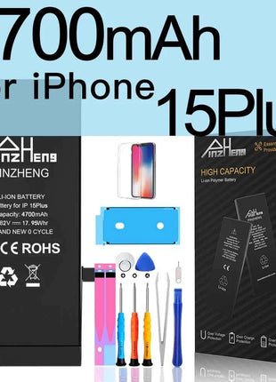 PINZHENG Real High Capacity Battery For iPhone 15 14 Pro Max 15 Pro 14 Pro 15 Plus 14 Plus 15 Pro Max Replacement Batteries