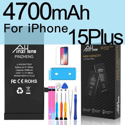 PINZHENG Real High Capacity Battery For iPhone 15 14 Pro Max 15 Pro 14 Pro 15 Plus 14 Plus 15 Pro Max Replacement Batteries