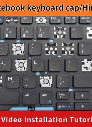 Replacement For DELL Laptop Keyboard Latitude 3340 3350 5480 5490 E3340 E7450 E5450 E7470 E5470 Keycaps Scissor Clip Hinge