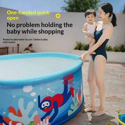 Piscina Portatile Pieghevole Non Gonfiabile per Giardino, Famiglia, Bambini e Adulti, Vasca da Giardino Facile da Montare e Resistente