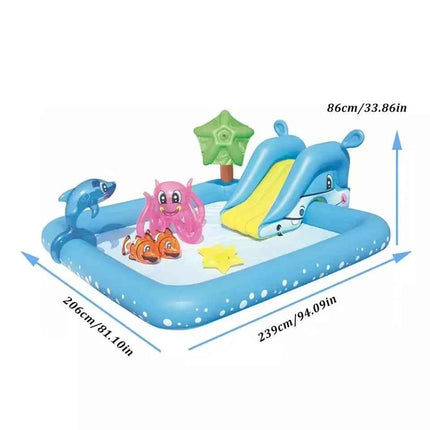 Centro giochi gonfiabile per bambini Giochi d'acqua Pad Piscina gonfiabile per bambini Piscina da bagno per cortile esterno