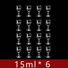 Set Mini Calici Shot 10/15/25ml Trasparenti con Piede Alto per Liquori e Spirits