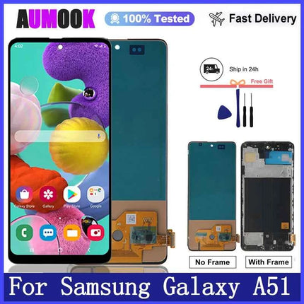 New Tested Display For Samsung A51 LCD Touch Screen A515F Digitizer Assembly AMOLED For Samsung A51 LCD SM-A515F/DS Replacement