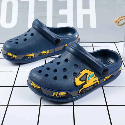 Zoccoli per Bambini, Scarpe da Giardino, Sandali Piatti da Spiaggia per Bambini e Bambine con Unicorno e Dinosauro, Ciabatte Antiscivolo Estive con Fori