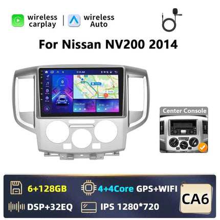Podofo 9INCH AI Voice Android  2din Car Radio for NV200 NV 200 2009-2014 CarPlay Car Stereo Android Auto 4G GPS Navigation WiFi