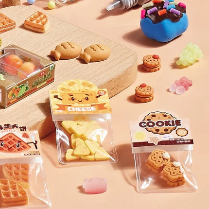 Kit Mini Alimenti in Argilla Ultra Leggera, Set di Magneti per Frigorifero a Forma di Micro Torte Fai-da-Te per Ragazze, Materiale Artistico Regalo