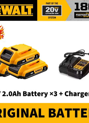 Batteria Originale Dewalt 20V MAX 5Ah 6Ah 18650 ‌ Batteria agli Ioni di Litio XR per Utensili Elettrici, 120W Alta Potenza, Ricaricabile, Batteria di Ricambio