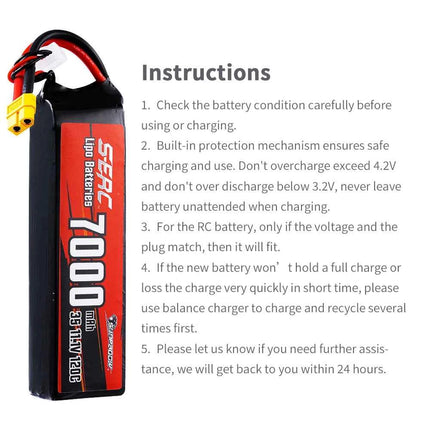 SUNPADOW 3S 8200mAh RC Lipo Battery for 11.55V 120C with XT60 Connector for RC Airplane Aircraft Quadcopter Drone FPV Helicopter