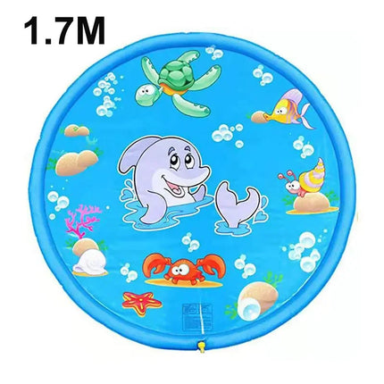 170CM Bambini Paddling Gonfiabile Getto d'acqua Piscina Spiaggia estiva Giochi all'aperto Giocattolo Prato Tappetino per piscina Giocattoli per bambini