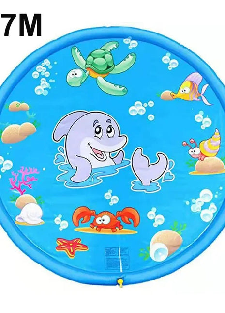 170CM Bambini Paddling Gonfiabile Getto d'acqua Piscina Spiaggia estiva Giochi all'aperto Giocattolo Prato Tappetino per piscina Giocattoli per bambini
