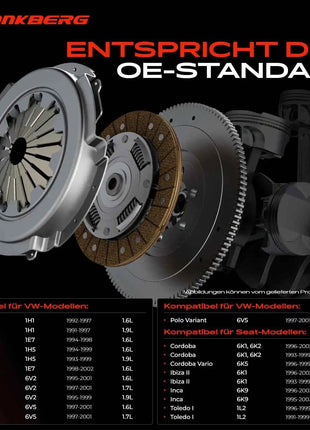 Kit Frizione Frankberg 1x per VW Golf III Cabriolet Variant IV Polo Classic Caddy MPV Box/MPV Vento 801439
