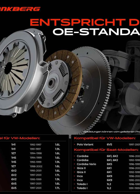 Kit Frizione Frankberg 1x per VW Golf III Cabriolet Variant IV Polo Classic Caddy MPV Box/MPV Vento 801439