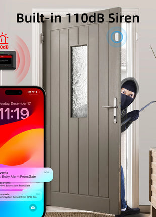CPVAN Wireless WiFi Tuya Sistema di allarme domestico intelligente Antifurto domestico Allarme di protezione di sicurezza Kit fai da te Allarme Batteria incorporata da 5000 mAh