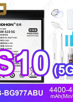 NOHON Phone Battery for Samsung Galaxy S24 S23 S22 Ultra S21 S20 Plus S10 S10E S9 S8 S7 S6 S10+ S20+ S21+ S23+ S24+ Batteries