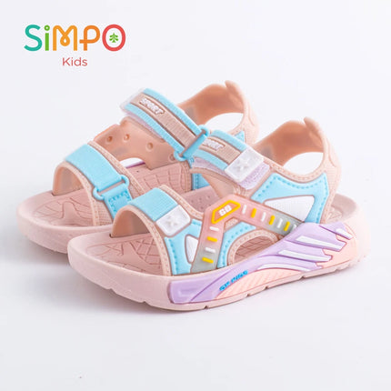 Un paio di sandali estivi per bambini, scarpe da spiaggia casual con fondo morbido unisex per studenti della scuola primaria