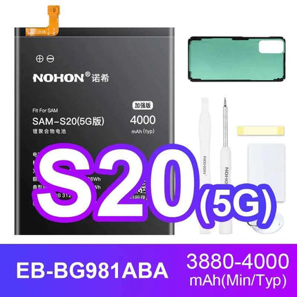 NOHON Phone Battery for Samsung Galaxy S24 S23 S22 Ultra S21 S20 Plus S10 S10E S9 S8 S7 S6 S10+ S20+ S21+ S23+ S24+ Batteries