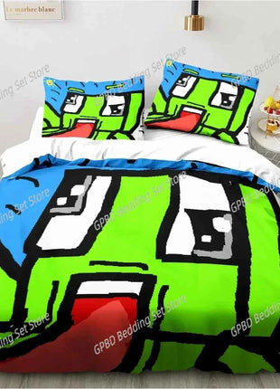 Cartoon Funny Play Unspeak.able Comfortable Duvet Quilt Cover Pillowcase Bedding Set Children Bedroom Decoration Home Textile