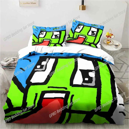 Cartoon Funny Play Unspeak.able Comfortable Duvet Quilt Cover Pillowcase Bedding Set Children Bedroom Decoration Home Textile