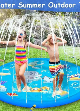 Tappetino da gioco gonfiabile Splash per cani nel cortile, Splash Pad per ragazze dei ragazzi, piscina con irrigatore estivo per giocattoli d'acqua all'aperto