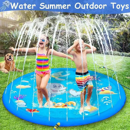 Tappetino da gioco gonfiabile Splash per cani nel cortile, Splash Pad per ragazze dei ragazzi, piscina con irrigatore estivo per giocattoli d'acqua all'aperto