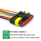 5/20/100sets HID Waterproof Connectors 1/2/3/4/5/6 Pin Car Electrical Wire Connector Plug Truck Harness with 15CM Wire Cable