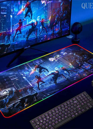 Cartoon Asus Deskmat Mouse Pad Gaming LED Mouse Mat 900x400 Mousemats Table Pads PC Office Desk Mat RGB Keyboard Mats XXL