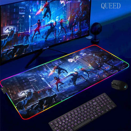 Cartoon Asus Deskmat Mouse Pad Gaming LED Mouse Mat 900x400 Mousemats Table Pads PC Office Desk Mat RGB Keyboard Mats XXL