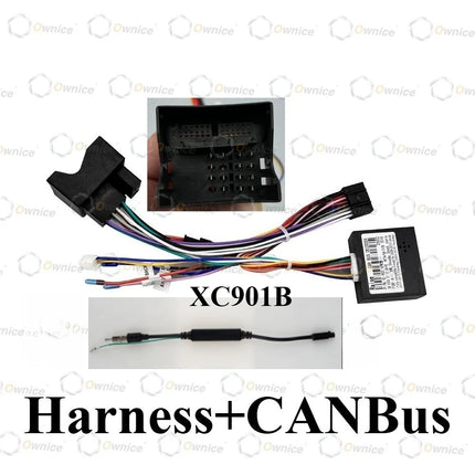 Cornice Radio Android Ownice 9 Pollici Quadlock per Auto, per Jetta 2013-2017, Pannello Stereo 2 DIN con Cablaggio 16PIN e Box Canbus