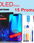 PINZHENG High Quality INCELL LCD OLED Screen for iPhone 14 Pro 15 Plus 13 Pro Max Display for iPhone Replacement with Tools