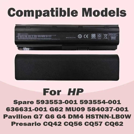 CQ32 MU06 Replace Laptop Battery for HP Spare 593553-001 593554-001 CQ42 CQ43 435 436 for HP Pavilion DM4 G4 G6 G7 DV3-4000 DV5-