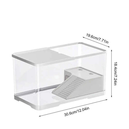 Turtle Tank Reptile Tank Tortoise Aquarium Habitat Aquatic Tortoise Aquarium Resistant Hydroponic Tank Fish Tank Vivarium Box