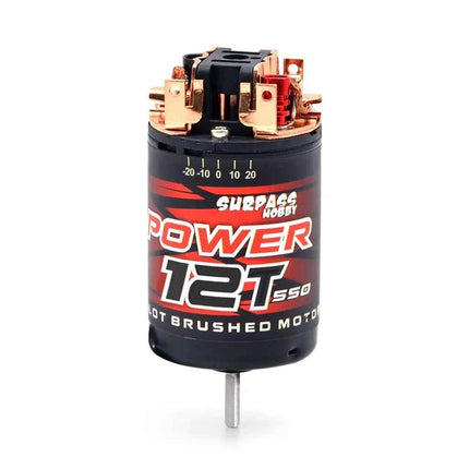 SURPASS HOBBY 550 3-Slot Brushed Motor 12T 14T 20T 25T 30T 35T 3.175mm Shaft for 1:10 Traxxas SCX10 RC Crawler KM2 Model Car