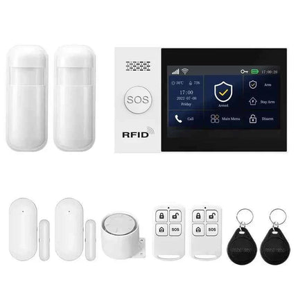 PGST 4G WiFi Smart Life Security Alarm System Kit Tuya Alexa Home Automation Alarm Security Protection Motion Detector Sensor