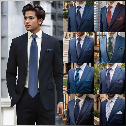 Set Cravatta e Fazzoletto Uomo Colorato 160cm - Accessori Matrimonio