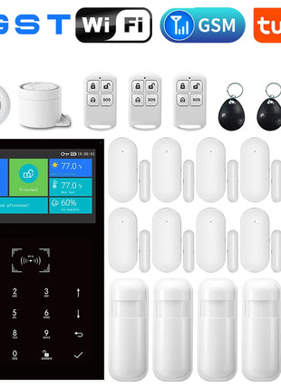 Sistema di sicurezza allarme wireless Smart Tuya GSM con sensore di movimento PIR e telecomando per la protezione del magazzino del negozio di villa