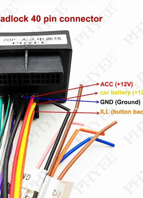 Adattatore per cablaggio radio da 20 pin a quadlock, connettore femmina quad lock 40 pin, per Volkswagen Seat Skoda BMW Ford